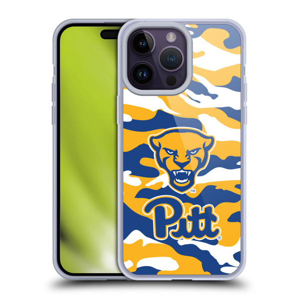 University Of Pittsburgh University of Pittsburgh Art Camou Full Color Soft Gel Case for Apple iPhone 14 Pro Max