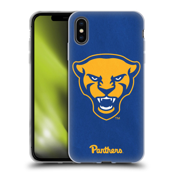 University Of Pittsburgh University of Pittsburgh Art Head Logo Soft Gel Case for Apple iPhone XS Max