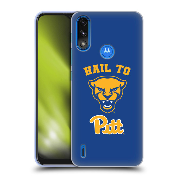 University Of Pittsburgh University of Pittsburgh Art Hail To Pitt Soft Gel Case for Motorola Moto E7 Power / Moto E7i Power