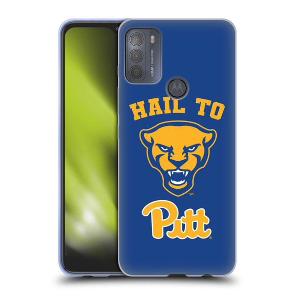 University Of Pittsburgh University of Pittsburgh Art Hail To Pitt Soft Gel Case for Motorola Moto G50