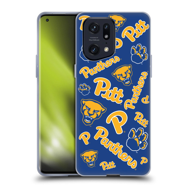 University Of Pittsburgh University of Pittsburgh Art Pattern 1 Soft Gel Case for OPPO Find X5 Pro