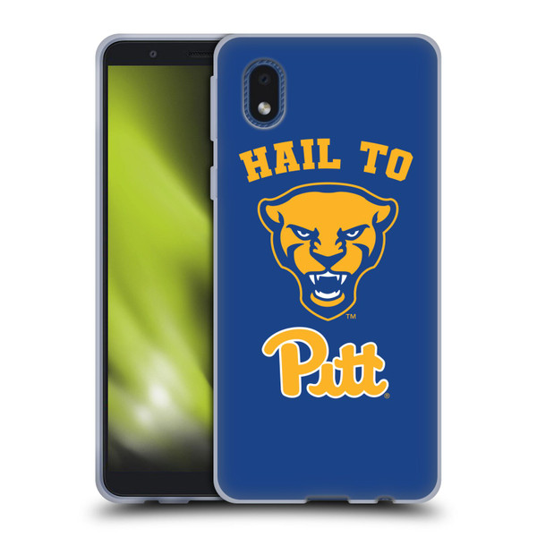 University Of Pittsburgh University of Pittsburgh Art Hail To Pitt Soft Gel Case for Samsung Galaxy A01 Core (2020)