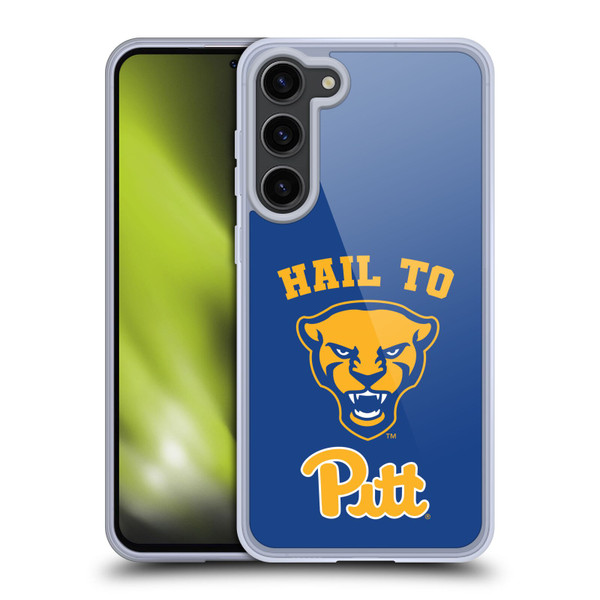 University Of Pittsburgh University of Pittsburgh Art Hail To Pitt Soft Gel Case for Samsung Galaxy S23+ 5G