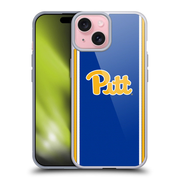 University Of Pittsburgh University Of Pittsburgh Football Jersey Soft Gel Case for Apple iPhone 15