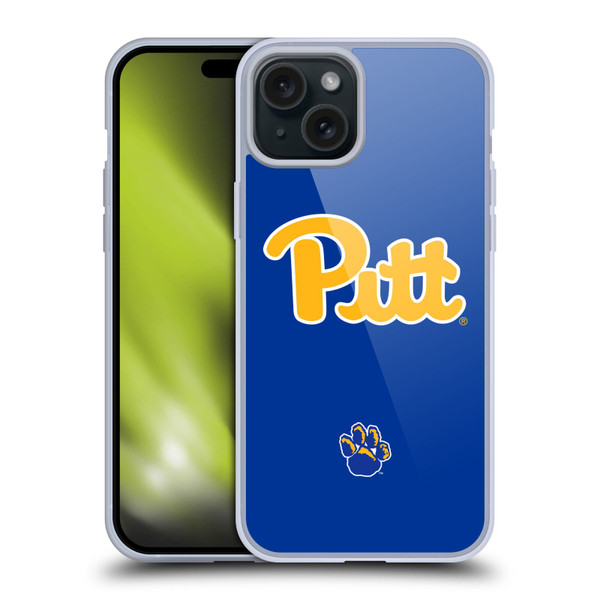 University Of Pittsburgh University Of Pittsburgh Plain Soft Gel Case for Apple iPhone 15 Plus