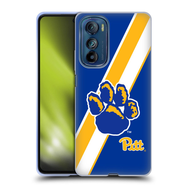 University Of Pittsburgh University Of Pittsburgh Stripes Soft Gel Case for Motorola Edge 30