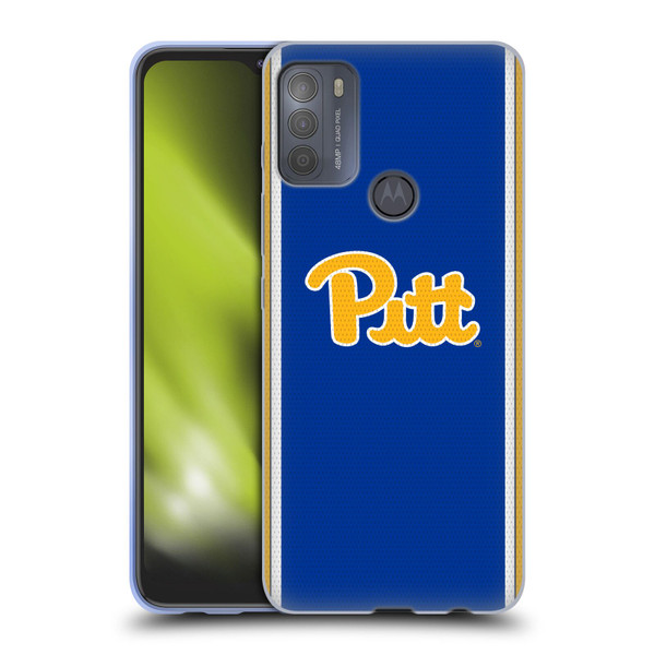 University Of Pittsburgh University Of Pittsburgh Football Jersey Soft Gel Case for Motorola Moto G50