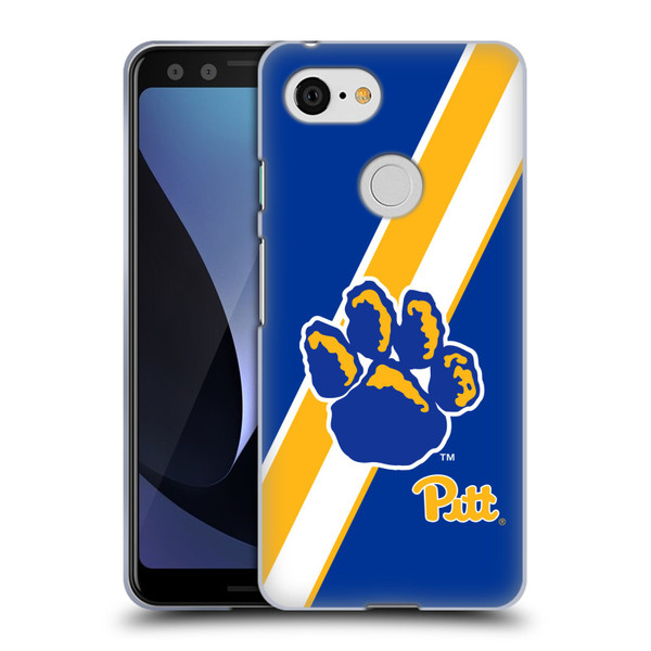 University Of Pittsburgh University Of Pittsburgh Stripes Soft Gel Case for Google Pixel 3