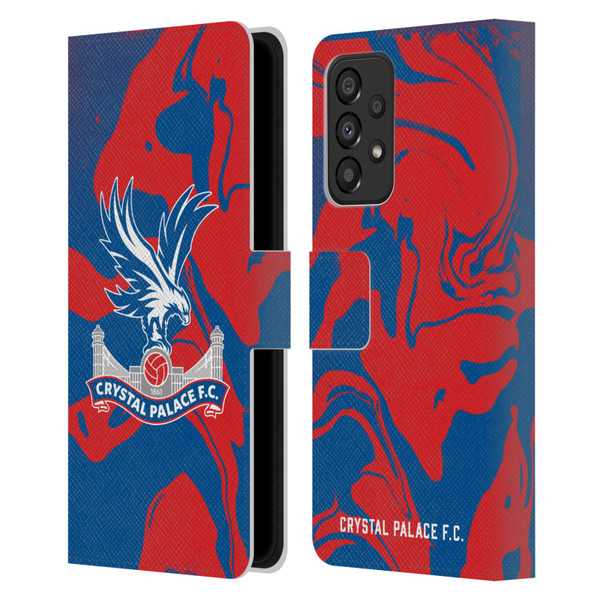 Crystal Palace FC Crest Red And Blue Marble Leather Book Wallet Case Cover For Samsung Galaxy A33 5G (2022)