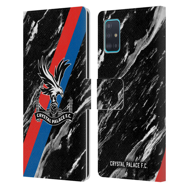 Crystal Palace FC Crest Black Marble Leather Book Wallet Case Cover For Samsung Galaxy A51 (2019)