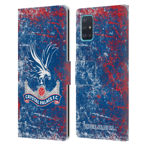 Crystal Palace FC Crest Distressed Leather Book Wallet Case Cover For Samsung Galaxy A51 (2019)