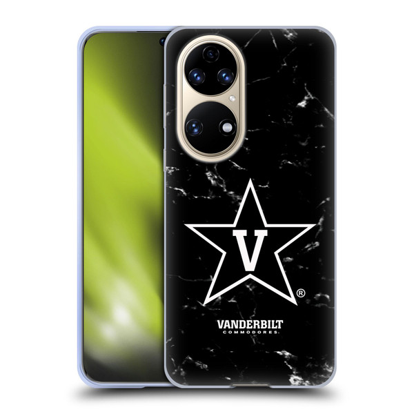 Vanderbilt University Vandy Vanderbilt University Black And White Marble Soft Gel Case for Huawei P50