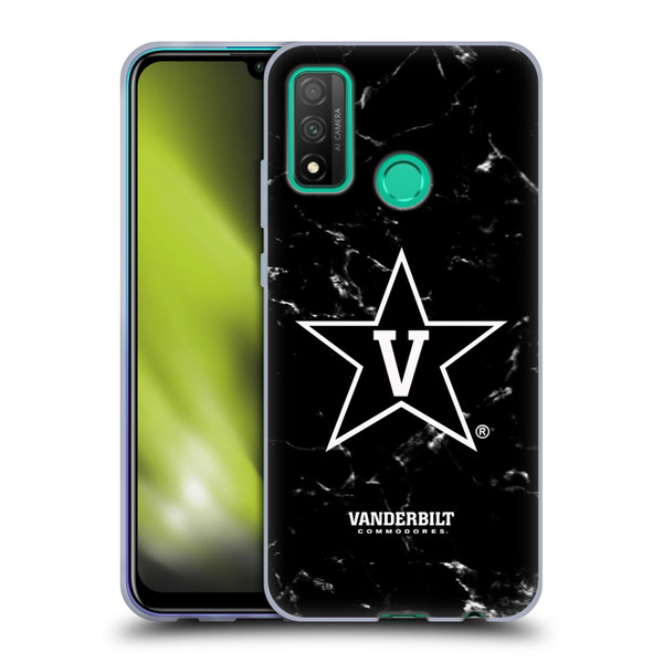 Vanderbilt University Vandy Vanderbilt University Black And White Marble Soft Gel Case for Huawei P Smart (2020)