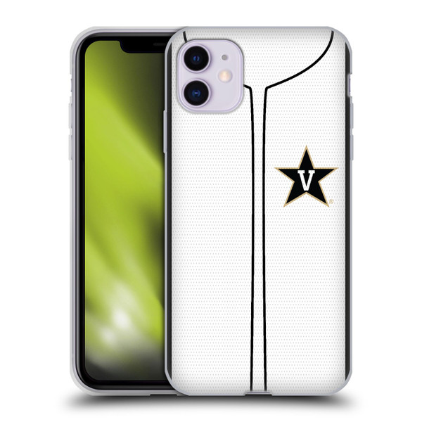 Vanderbilt University Vandy Vanderbilt University Baseball Jersey Soft Gel Case for Apple iPhone 11