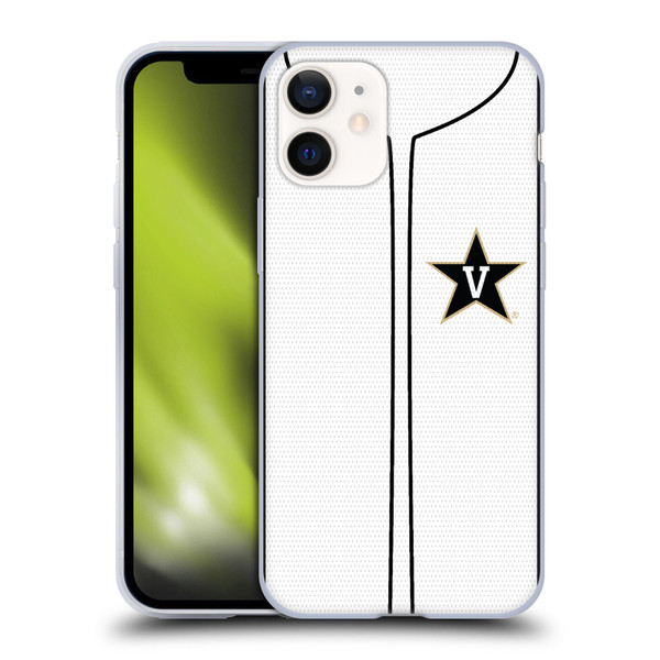 Vanderbilt University Vandy Vanderbilt University Baseball Jersey Soft Gel Case for Apple iPhone 12 Mini