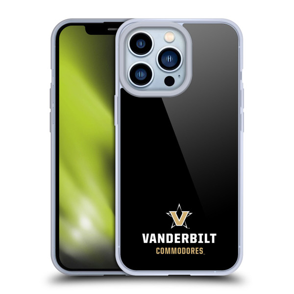 Vanderbilt University Vandy Vanderbilt University Logotype Soft Gel Case for Apple iPhone 13 Pro