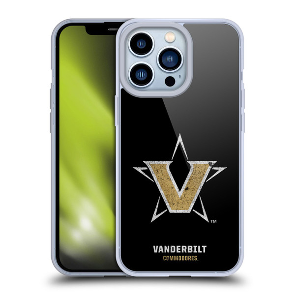 Vanderbilt University Vandy Vanderbilt University Distressed Look Soft Gel Case for Apple iPhone 13 Pro