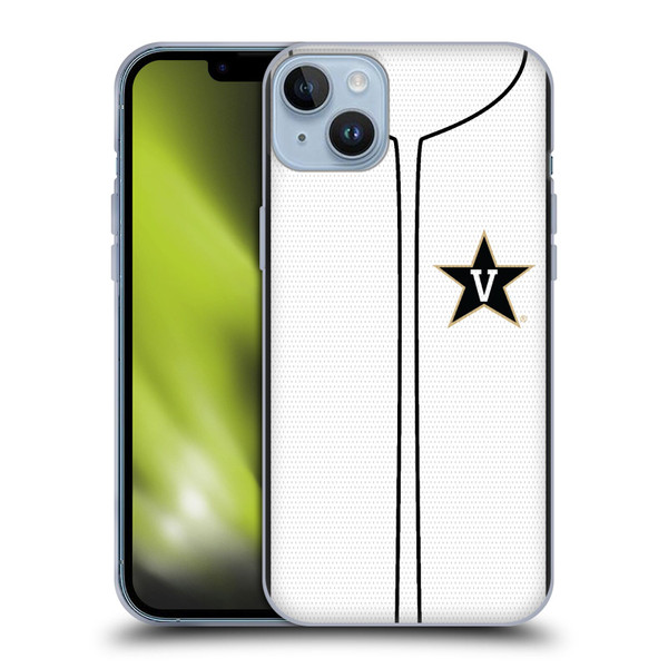 Vanderbilt University Vandy Vanderbilt University Baseball Jersey Soft Gel Case for Apple iPhone 14 Plus