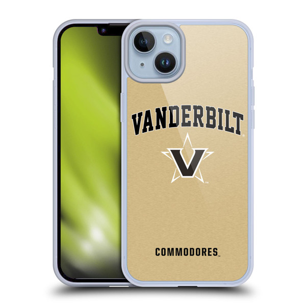 Vanderbilt University Vandy Vanderbilt University Campus Logotype Soft Gel Case for Apple iPhone 14 Plus