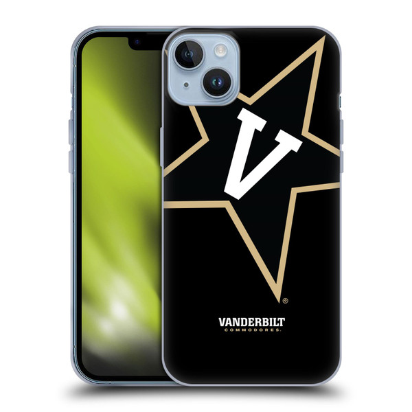 Vanderbilt University Vandy Vanderbilt University Oversized Icon Soft Gel Case for Apple iPhone 14 Plus