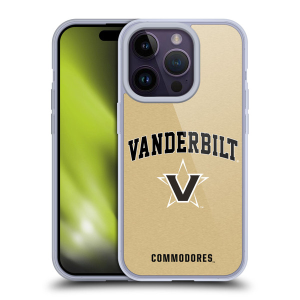 Vanderbilt University Vandy Vanderbilt University Campus Logotype Soft Gel Case for Apple iPhone 14 Pro