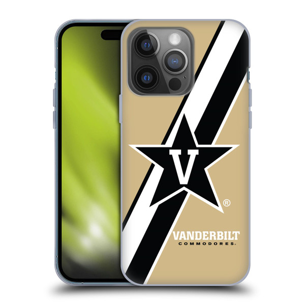 Vanderbilt University Vandy Vanderbilt University Stripes Soft Gel Case for Apple iPhone 14 Pro