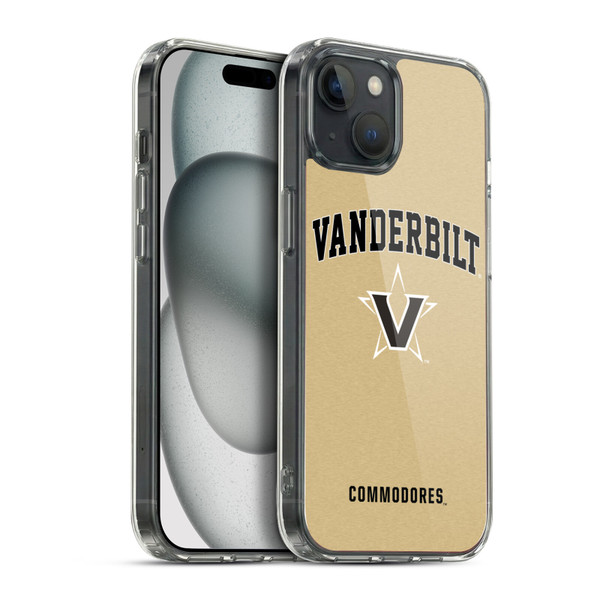 Vanderbilt University Vandy Vanderbilt University Campus Logotype Soft Gel Case for Apple iPhone 15 Plus & MagSafe