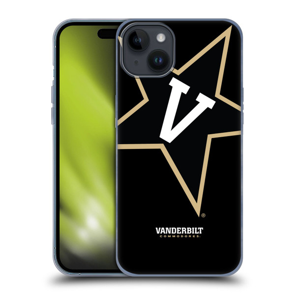 Vanderbilt University Vandy Vanderbilt University Oversized Icon Soft Gel Case for Apple iPhone 15 Plus
