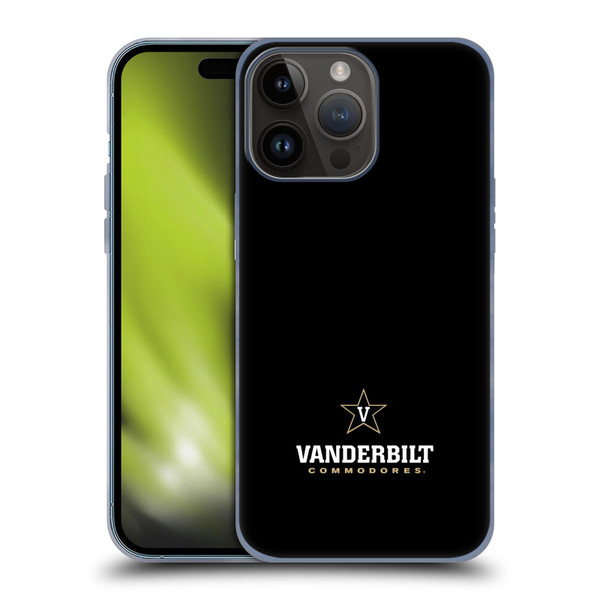 Vanderbilt University Vandy Vanderbilt University Logotype Soft Gel Case for Apple iPhone 15 Pro Max