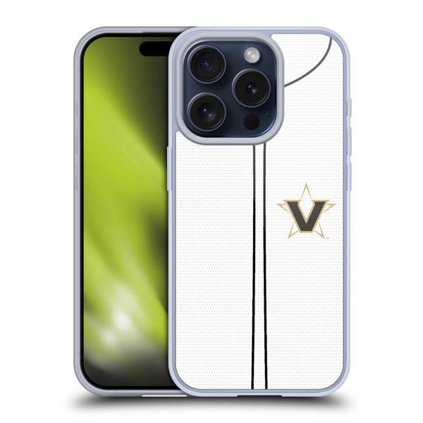 Vanderbilt University Vandy Vanderbilt University Baseball Jersey Soft Gel Case for Apple iPhone 15 Pro