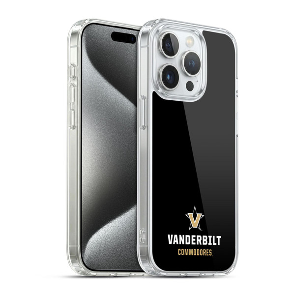 Vanderbilt University Vandy Vanderbilt University Logotype Soft Gel Case for Apple iPhone 15 Pro & MagSafe