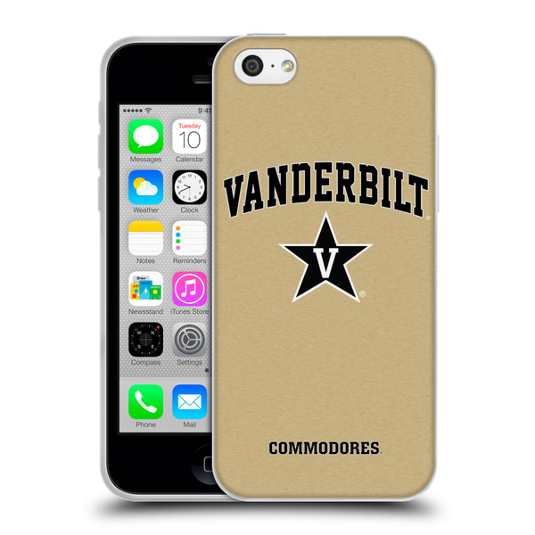 Vanderbilt University Vandy Vanderbilt University Campus Logotype Soft Gel Case for Apple iPhone 5c
