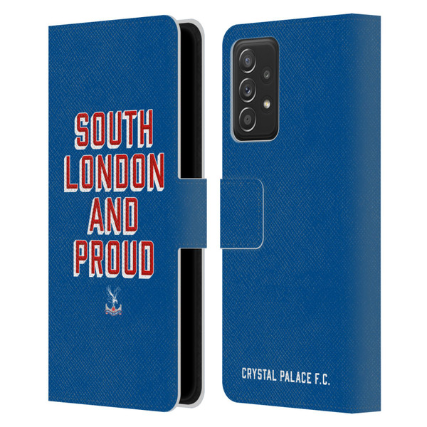Crystal Palace FC Crest South London And Proud Leather Book Wallet Case Cover For Samsung Galaxy A52 / A52s / 5G (2021)