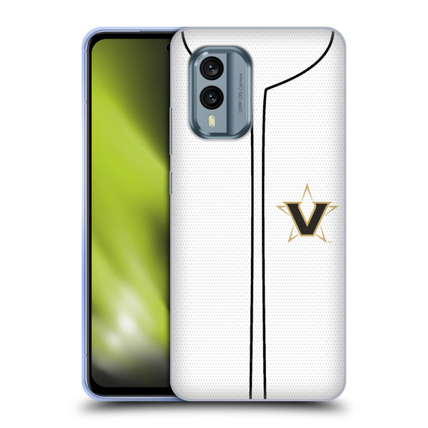 Vanderbilt University Vandy Vanderbilt University Baseball Jersey Soft Gel Case for Nokia X30