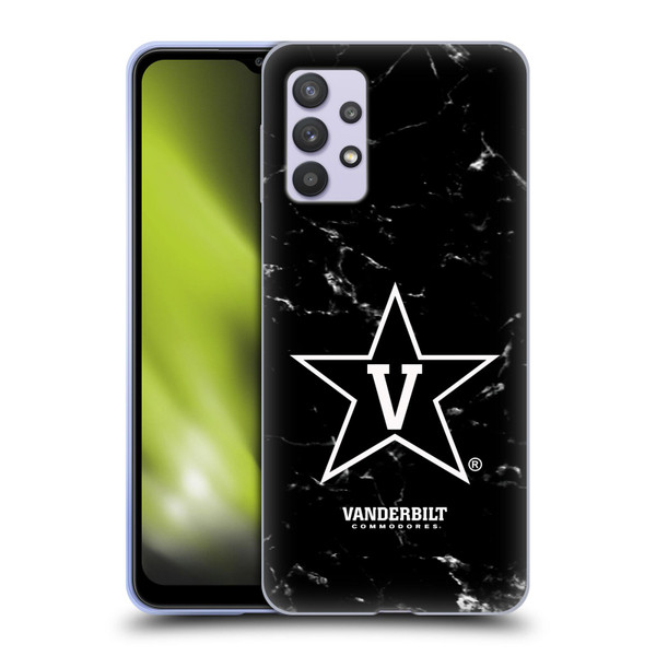 Vanderbilt University Vandy Vanderbilt University Black And White Marble Soft Gel Case for Samsung Galaxy A32 5G / M32 5G (2021)