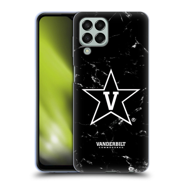 Vanderbilt University Vandy Vanderbilt University Black And White Marble Soft Gel Case for Samsung Galaxy M33 (2022)