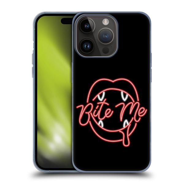Bebe Rexha Key Art Neon Bite Me Soft Gel Case for Apple iPhone 15 Pro