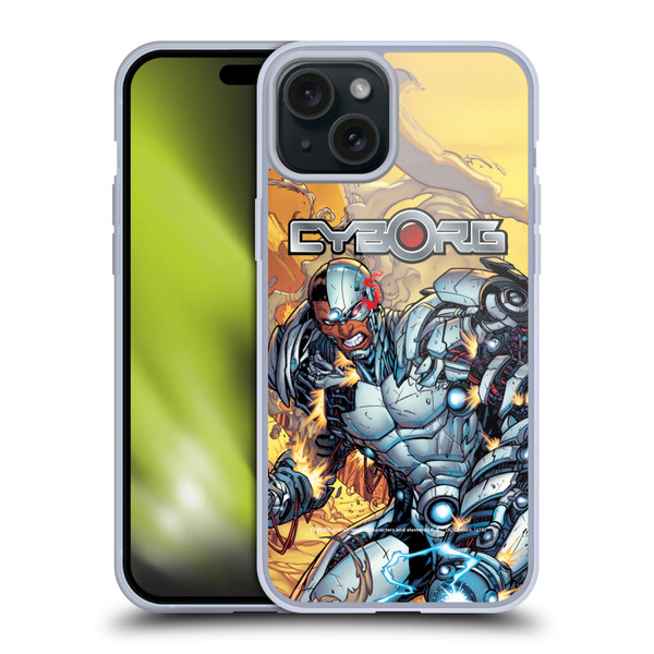 Cyborg DC Comics Fast Fashion Comic Soft Gel Case for Apple iPhone 15 Plus