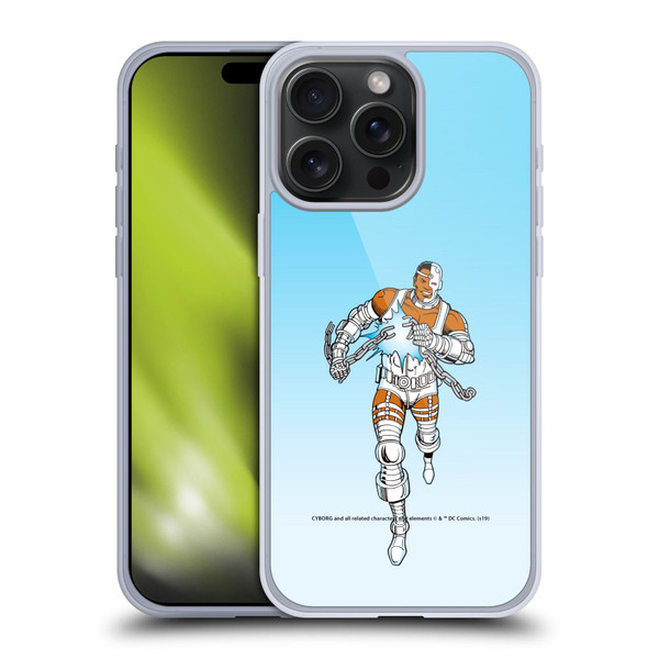 Cyborg DC Comics Fast Fashion Classic 2 Soft Gel Case for Apple iPhone 15 Pro Max