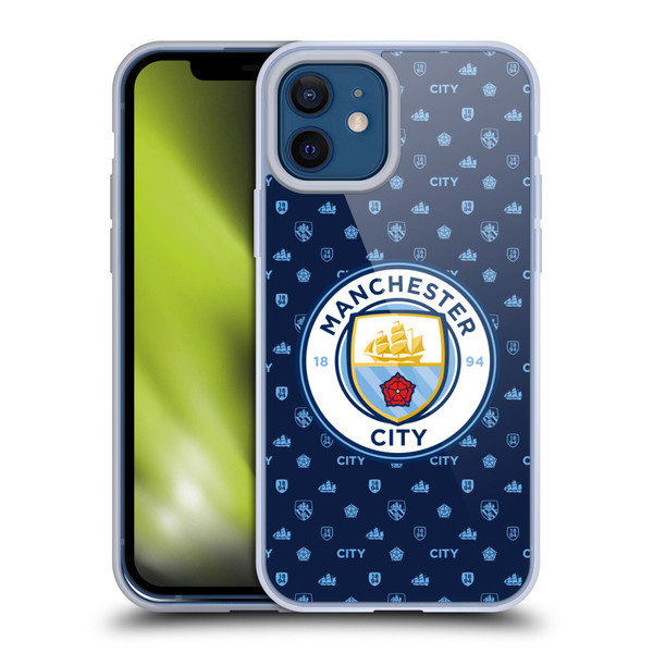 Manchester City Man City FC Patterns Dark Blue Soft Gel Case for Apple iPhone 12 / iPhone 12 Pro