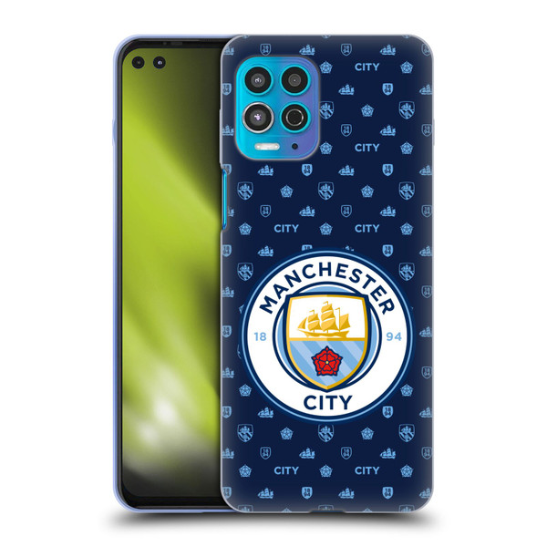 Manchester City Man City FC Patterns Dark Blue Soft Gel Case for Motorola Moto G100