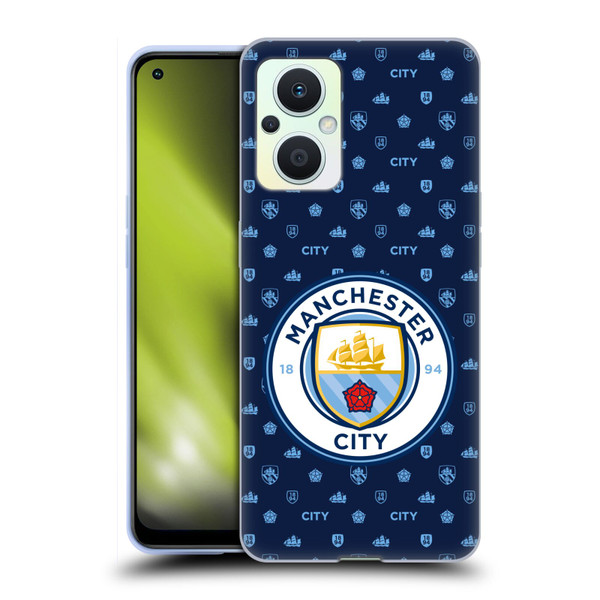 Manchester City Man City FC Patterns Dark Blue Soft Gel Case for OPPO Reno8 Lite