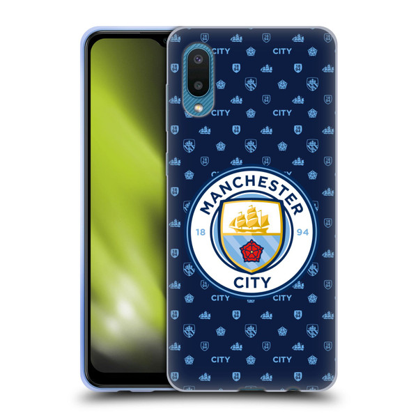 Manchester City Man City FC Patterns Dark Blue Soft Gel Case for Samsung Galaxy A02/M02 (2021)