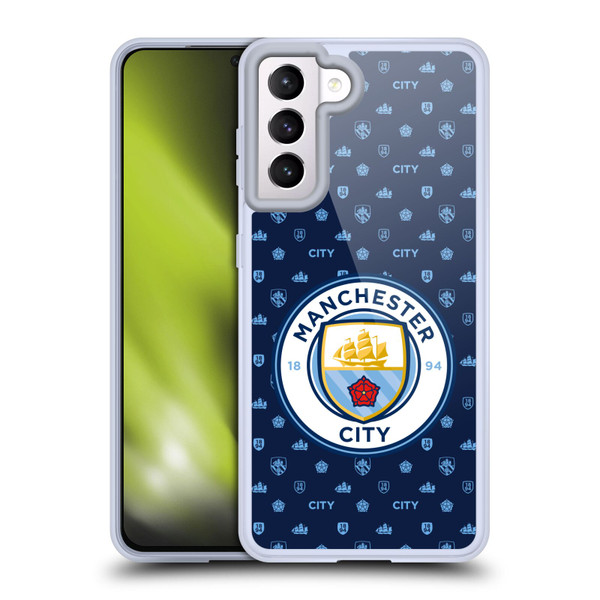 Manchester City Man City FC Patterns Dark Blue Soft Gel Case for Samsung Galaxy S21 5G