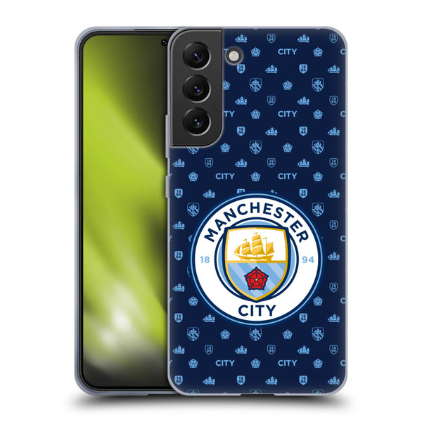 Manchester City Man City FC Patterns Dark Blue Soft Gel Case for Samsung Galaxy S22+ 5G