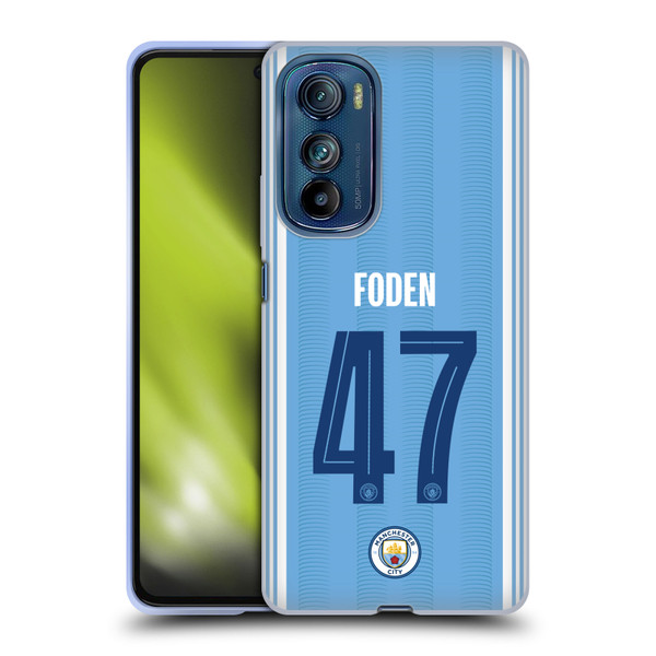 Manchester City Man City FC 2023/24 Players Home Kit Phil Foden Soft Gel Case for Motorola Edge 30