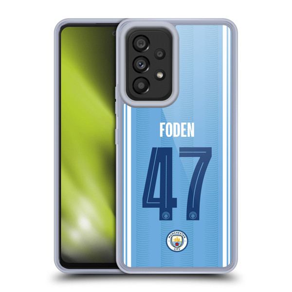 Manchester City Man City FC 2023/24 Players Home Kit Phil Foden Soft Gel Case for Samsung Galaxy A53 5G (2022)