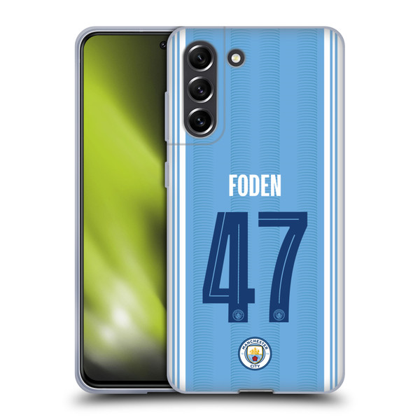 Manchester City Man City FC 2023/24 Players Home Kit Phil Foden Soft Gel Case for Samsung Galaxy S21 FE 5G