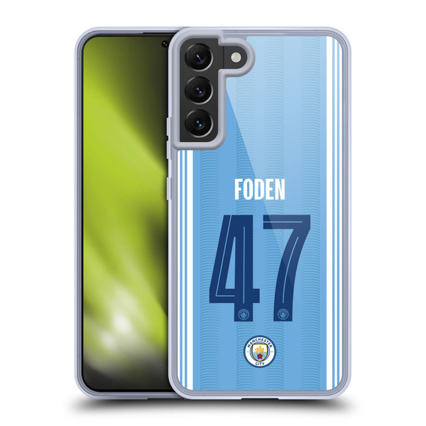 Manchester City Man City FC 2023/24 Players Home Kit Phil Foden Soft Gel Case for Samsung Galaxy S22+ 5G