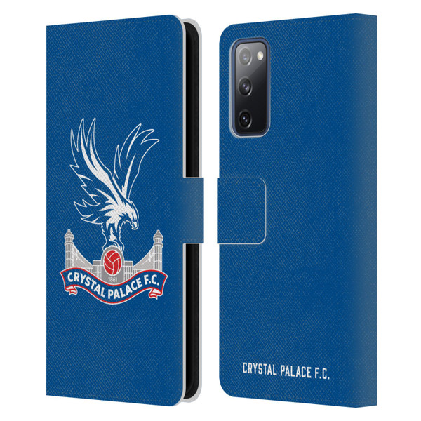 Crystal Palace FC Crest Plain Leather Book Wallet Case Cover For Samsung Galaxy S20 FE / 5G
